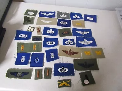 Military Patch Lot Set Collection Of 32 Us Army And Air Force Tabs Wings Rank Et • $19.99