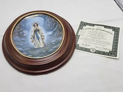 Our Lady Of Lourdes The Bradford Exchange Visions Of Our Lady Plate FRAMED • $35.99