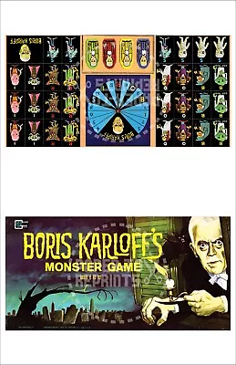 Boris Karloff's Monster Game Artwork - Printed As 2 Folios On 11 X 17 Card Stock • $29.95