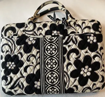 Vera Bradley Quilted Hard Case Laptop Bag Padded Inside Strap Approx 17  X 12  • $22