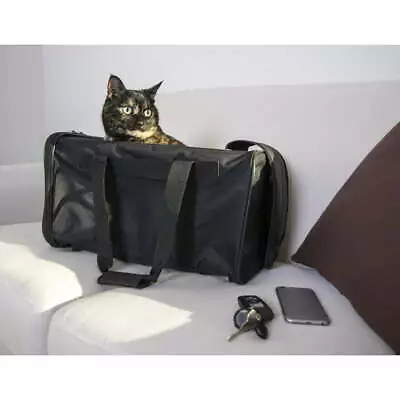 Pet Carrier Black MediumTravel Pet Carrier Pet Cage CampingAirline Approved • $25.92