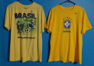 $24.99 • Buy Nike CBF Brasil Gold Slim Fit T-Shirt Size XL / FIFA 2014 World Cup Old Navy