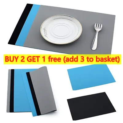 £5.79 • Buy Silicone Table Mat Heat Resistant Waterproof Non-Slip Desk Pad Placemat