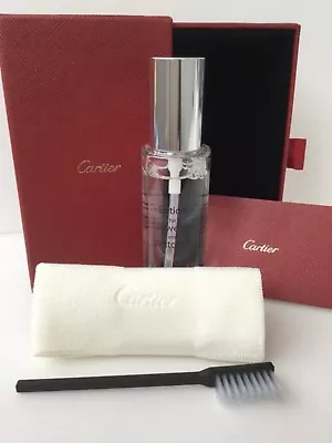 Bnwot Cartier Jewellery & Watch Cleaning Kit Gel Cloth Brush Booklet Box • £40