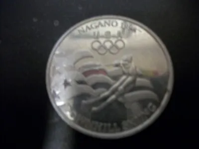 1998 US WINTER OLYMPIC TEAM DOWNHILL SKIING MEDAL - Nagano - General Mills • $9