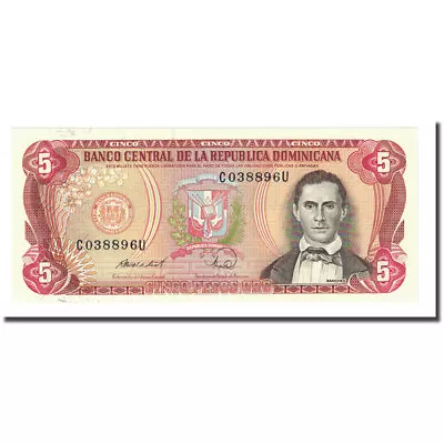 [#169233] Banknote Dominican Republic 5 Pesos Oro 1988 KM:118c UNC • $15.54