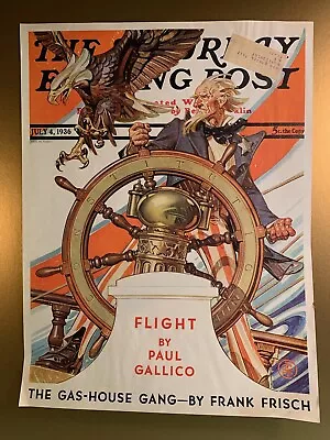 J.C. Leyendecker - Cover Only - Saturday Evening Post July 4 1936 • $45