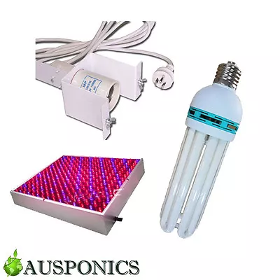 130W DUAL 2700K/6400K CFL GROW LIGHT + E39 Lamp Holder + LED Panel Lighting Kit • $114.99