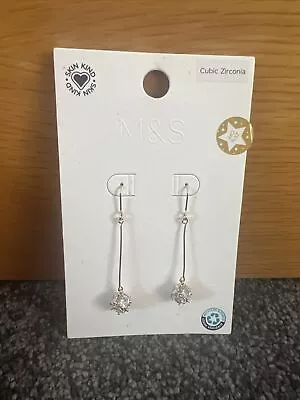 Marks & Spencer CZ Drop Earrings • £4.50