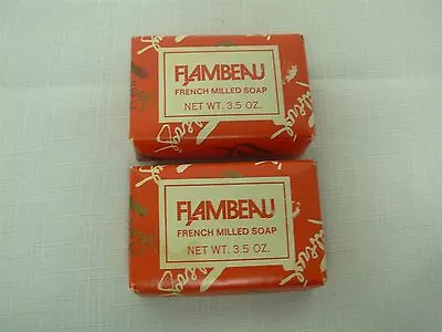 Vintage Faberge Flambeau French Milled Soap ~ 3.5 Oz Each ~ Sealed New • $15