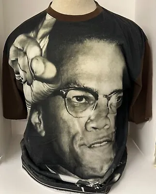 Vintage Malcolm X Tee Shirt Size 4XL  Graphic Print By DMZ • $39.99