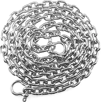 Stainless Steel Windlass Anchor Chain 316 8Mm (5/16 ) DIN766 By 20' With Shackle • $184.99