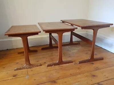 Mid Century Kai Kristiansen Danish Nest Of Tables Teak 1960s Made In Denmark • £150