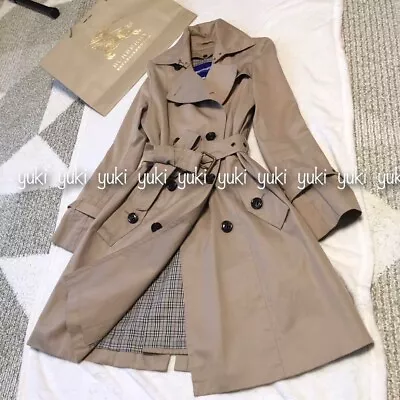 Woman's Burberry Blue Label Trench Coat With Liner Asian Fit 36 US Size XS. • $650.99