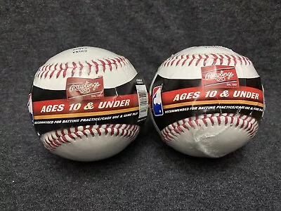 2 - Rawlings Official League Baseballs Ages 10 & Under | New Factory Wrapped • $9.98