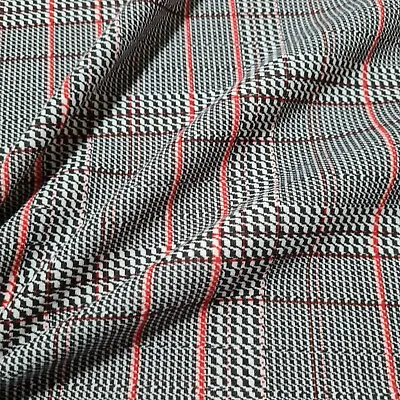 £5.49 • Buy Jersey Ponte Fabric Checked Dressmaking Sold By The Metre