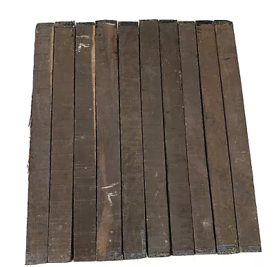 Pack Of 10 Macassar Ebony/Striped Ebony Turning Wood Blank 1  X 1  X 12  • $157.56