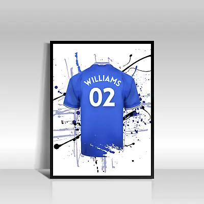 Personalised Chelsea Football Shirt Print Wall Art Poster Custom Name Decor UK • £8