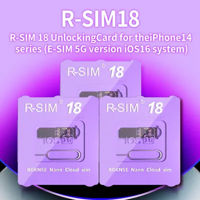 Upgrade RSIM 18 Nano Unlock Card For IOS 16 IPhone 14 Plus 13 12 Pro Max 11 • $13.79