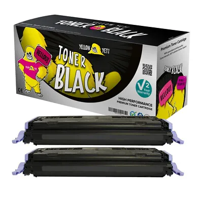 Non-oem 2 Black Toner For Use In HP 2600N 2600 2605 1600 Q6000A 124A • £35.99