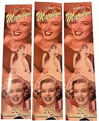 Marilyn Monroe 2004 Incense 60 Sticks LOT 0f 3 Movie Star Blonde Vintage NEW • $22.99