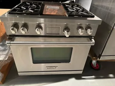 91cm WOLF Duel Fuel Range Gas Burners With Griddle Plate 90cm Electric Oven. • £1000