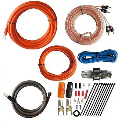 RD True 4 Gauge Car Audio Cable Amp Wiring Kit - 2 Channel Rock Direct CCA Po... • $40.07