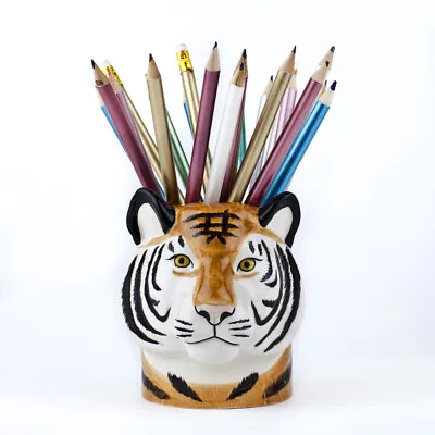 Tiger Pen & Pencil Pot By Quail Ceramics Animal Desk Tidy Storage • $32.35
