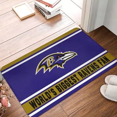 World's Baltimore Ravens  Fan Carpet 16x24in Floor Mat Home Decorative • $11.39