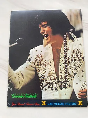 1970-1974 Las Vegas Hiton Elvis Presley Concerts Sold Out Souvenir Menu (2) • $127.87