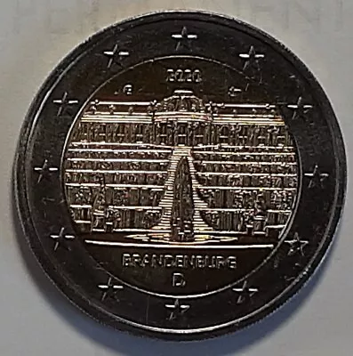 Germany Coin 2 Euro Brandenburg 2020 G • £1.94