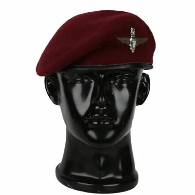 Uk Army British Airborne Paratrooper Forces Red Wool Royal Maroon Beret Hat • $18.99