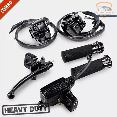 Combo Motorcycle 1  Handlebar Hand Grip + Switch Controls + Clutch Brake Levers • $85.98