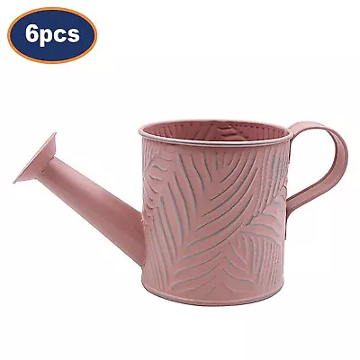 Set Of 6 Pastel Pink Metal 1.1L Watering  Can Indoor & Outdoor Gardening Plants • £34.95