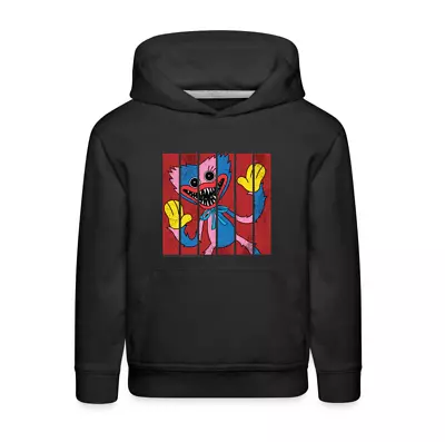 Official Poppy Playtime Huggy & Kissy Split Kids' Premium Hoodie Youth L Black • £25.73