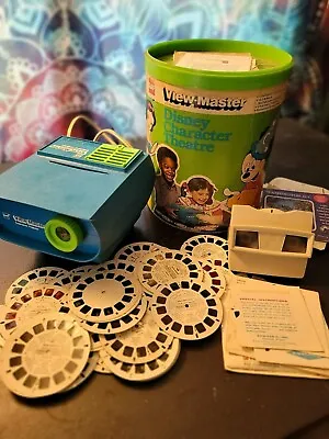 Vintage 80's Blue Green GAF View-Master Projector~ Hand Held And Slides • $40