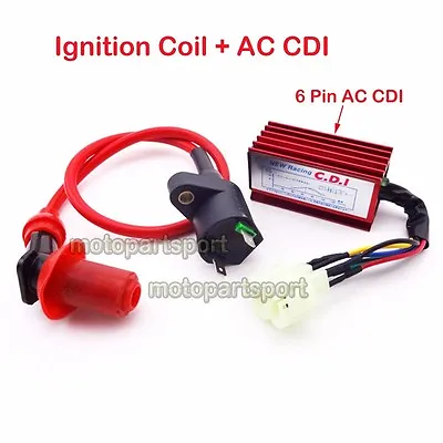 Scooter Moped Racing Ignition Coil AC CDI GY6 50 125cc 150cc Engine ATV Go Kart • $18.49