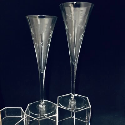 $27.50 • Buy Princess House Heritage Champagne Toasting Flutes Set Of 2 Vintage #435 NOS