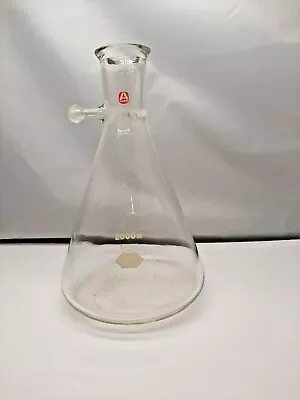 Vintage 2000 ML Conical Flask Kimax Erlenmeyer Laboratory Glass Boiling 2 Liter • $51.53