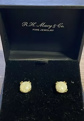 R.H. Macy & Co Opal Earrings • $43