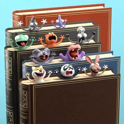 3D Stereo Cartoon Marker Animal Bookmarks Ocean Series Seal Octopus Cat; • £5.38