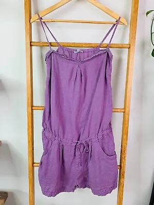 $9.95 • Buy Massimo Dutti Romper Womens Medium Purple Sleeveless Linen