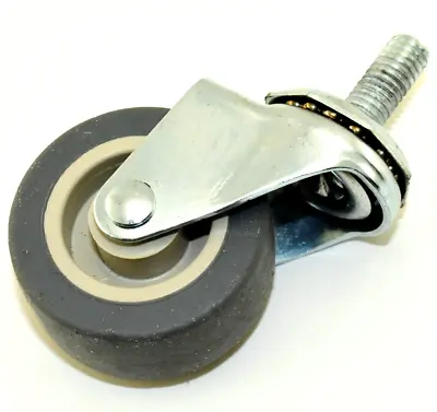 (1) - Threaded Swivel Caster 2  Diameter X 7/8  Gray TPR 3/8 -18 Thread 1  Stem • $5.99