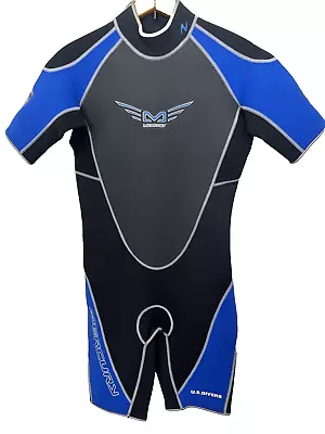 Mercury Titanium Wetsuit Small Black & Blue Shortie • $34.99