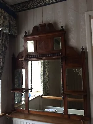 £95 • Buy Late Victorian/Edwardian Mahogany Over Mantle Mirror