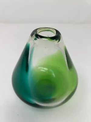 Vintage Green Murano Art Glass  Volcan Shaped Vase 45’’ • $15.90