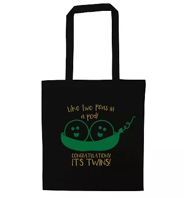 Like Two Peas In A Pod Tote Bag Twins Baby Shower Maternity Gift Bag Cute 6199 • £8.99