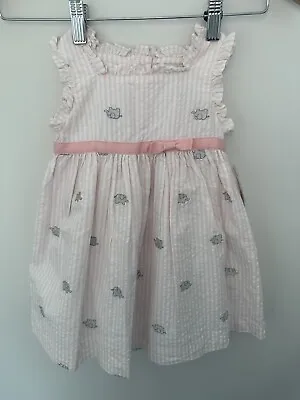 Infant Dress Maggie And Zoe NWT Elephants Bloomer Pink 18M • $10