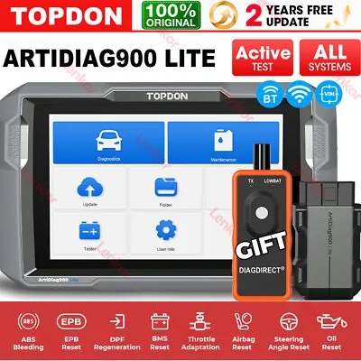 TOPDON ArtiDiag900 Lite Car Diagnostic Tool OBD2 Scanner Bidirectional Bluetooth • $529