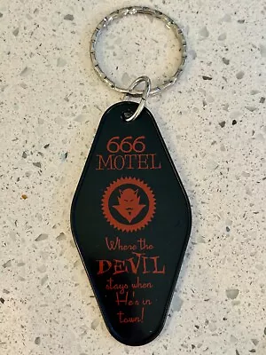 666 Motel Key Fob Where The Devil Stays When He's In Town -Vintage Retro Novelty • $14.50